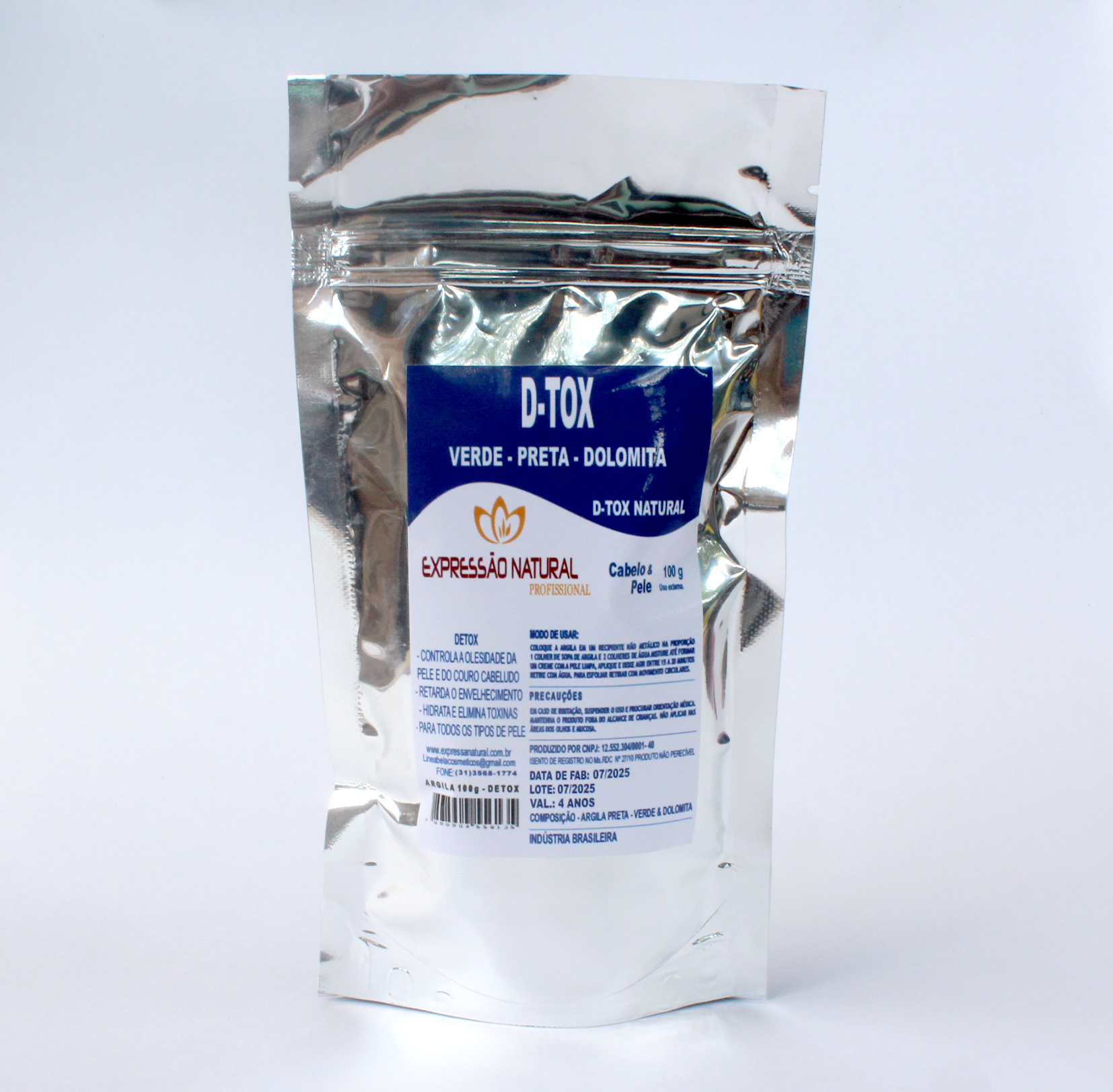 Argila D-Tox - Verde, Preta, Dolomita